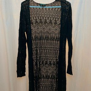 Long black knit shawl Ralph Lauren